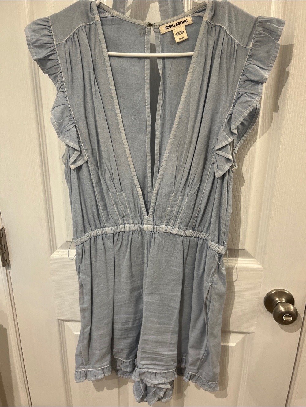 Billabong Pale Blue Ruffle Romper